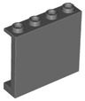 Panel 1 x 4 x 3 with Side Supports - Hollow Studs