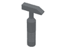 Minifigure, Utensil Tool Cross Pein Hammer - 6-Rib Handle