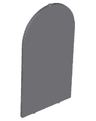Glass for Door Frame 1 x 6 x 7 Arched with Notches and Rounded Pillars
