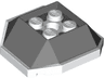 Shell with 4 Recessed Studs and Hole with Molded White Bottom Pattern