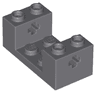 Technic, Brick 2 x 4 x 1 1/3 with Axle Holes and 2 x 2 Cutout