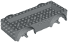 Vehicle, Base 8 x 16 x 2 1/2 with Mudguards, 4 x 14 Recessed Center with 5 Holes, and Dark Bluish Gray Wheels Holders