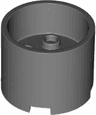 Brick, Round 3 x 3 x 2 with Recessed Center and Axle Hole