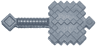 Minifigure, Weapon Mace Pixelated (Minecraft)