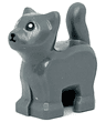 Cat, Baby Kitten, Standing with Black Nose and Eyes with White Pupils Pattern