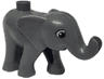 Duplo Elephant Baby, Walking with Black and White Eyes Squared Pattern