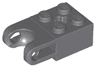 Technic, Brick Modified 2 x 2 with Ball Socket and Axle Hole - Straight Forks with Round Ends and Open Sides