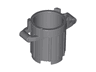 Container, Trash Can with 4 Cover Holders