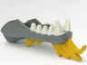Dragon Head (Ninjago) Jaw Lower with White Teeth and Yellow Spines Pattern
