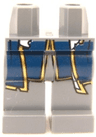 Hips and Legs with Tattered Dark Blue Coattails with Gold Trim Pattern