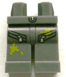 Hips and Legs with Pockets with Zippers and Lime Paint Splotches Pattern
