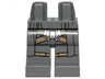 Hips and Legs with Crossed Dark Tan Belts with Belts on Knees and Overcoat Extension Pattern