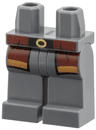 Hips and Legs with Dark Red Coattails with Medium Nougat Trim, Black Belt with Gold Buckle Pattern