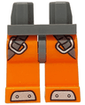 Hips and Orange Legs with Dark Bluish Gray Straps Around Thighs and Silver Weights on Feet Pattern