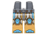 Hips and Pearl Gold Legs with Dark Azure and Silver Circuitry, Knee Pads and Boots Pattern