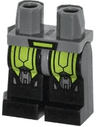 Hips and Black Legs with Evil Mech Lime Armor and Silver Knee Pads Pattern