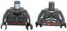 Torso Batman Logo with Body Armor and Copper Belt Pattern / Dark Bluish Gray Arms / Black Hands
