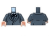 Torso Jacket and Striped Vest with String Tie Pattern / Dark Bluish Gray Arms / Light Nougat Hands