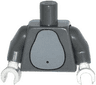 Torso Simpsons with Light Bluish Gray Stomach Pattern / Dark Bluish Gray Arms / White Hands