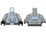 Torso Sand Blue Armor Breastplate, Black Lines with Blue and Red General Insignia Pattern (SW General Veers) / Dark Bluish Gray Arms / Black Hands