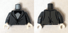 Torso Suit Tight Fitting with Light Bluish Gray Shirt and Black Bow Tie Pattern / Dark Bluish Gray Arms / White Hands