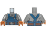 Torso Overalls Dark Blue Rumpled with Reddish Brown Belt Pattern (SW Ugnaught) / Dark Bluish Gray Arms / Medium Nougat Hands