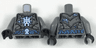 Torso Armor Plates with Electrified Lord Krakenskull Symbols and Blue Arcane Symbols Pattern / Dark Bluish Gray Arms / Black Hands