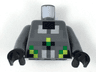 Torso Black, Silver, Light Bluish Gray, Lime, and Green Pixelated Armor Pattern / Dark Bluish Gray Arms / Black Hands