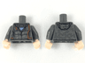 Torso Hoodie with Dark Silver Camouflage and Orange Trim, Triangle Arc Reactor Pattern / Dark Bluish Gray Arms with Dark Silver Camouflage and Orange Trim Pattern / Light Nougat Hands