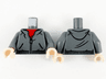 Torso Dark Bluish Gray Hoodie, Red Shirt and Zipper Pattern / Dark Bluish Gray Arms / Light Nougat Hands