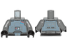 Torso Sand Blue Armor Breastplate, Gray Lines with Blue and Red General Insignia Pattern (SW General Veers) / Dark Bluish Gray Arms / Black Hands