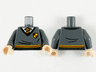 Torso Harry Potter Sweater and Tie, Gryffindor Stripe and Shield Pattern / Dark Bluish Gray Arms / Light Nougat Hands