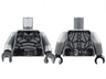 Torso Armor, Black Bat with Silver Outline, Panel Lines, Belt with Silver Buckle Pattern / Dark Bluish Gray Arms / Black Hands
