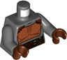 Torso SW Mandalorian Copper Beskar Armor Plates with Fur, Dark Brown Belt Pattern (Armorer) / Dark Bluish Gray Arms / Reddish Brown Hands