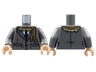 Torso Suit Jacket, Dark Blue Tie, White Shirt, Dark Tan Rope Around Neck, Tan Straw Pattern / Dark Bluish Gray Arms / Light Nougat Hands