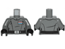 Torso Female SW Imperial Officer 17 (Vice Admiral) Pattern / Dark Bluish Gray Arms / Black Hands
