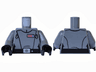 Torso Female SW Imperial Crew Uniform with Black Belt with Silver Buckle, Badge with 3 Red and 1 Blue Square Pattern / Dark Bluish Gray Arms / Black Hands