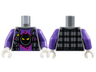 Torso Flannel Vest over Dark Purple Shirt with Black Face, Yellow Eyes and Magenta Splotch Pattern / Dark Purple Arms / White Hands