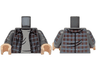 Torso Flannel Shirt over Light Bluish Gray T-Shirt Pattern / Dark Bluish Gray Arms with Flannel Pattern / Light Nougat Hands