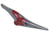 Dinosaur Head Pteranodon with Yellow Eyes and Dark Red Marks Around Eyes and Head Pattern