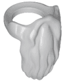 Minifigure Beard, Rounded End