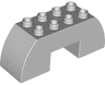Duplo, Brick 2 x 6 x 2 Slope Curved Double with 2 x 2 Cutout on Bottom