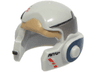 Minifigure, Headgear Helmet SW Rebel with Dark Tan, Dark Silver, and Dark Blue A-wing Pilot Pattern