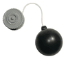 Duplo Winch Drum Narrow Ridged with White String and Black Wrecking Ball