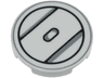 Tile, Round 2 x 2 with Bottom Stud Holder with SW AT-AT Leg Joint with Black and Dark Bluish Gray Circles, Lines and Oval Pattern