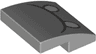 Slope, Curved 2 x 2 x 2/3 with White Ovals / Eyes, Dark Bluish Gray Curved Line Unibrow Pattern (Super Mario Reznor)