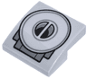 Slope, Curved 2 x 2 x 2/3 with SW Mandalorian N-1 Starfighter Engine Air Vent with Black and Dark Bluish Gray Concentric Circles Pattern