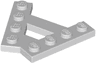 Wedge, Plate A-Shape with 2 Rows of 4 Studs
