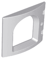 Duplo Door / Window Pane 1 x 4 x 3 Curved Front with Rounded Pane