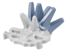 Minifigure, Headgear Helmet Fish Bone with Sand Blue Spikes Pattern